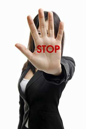 Woman Saying Stop