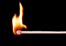 match on fire