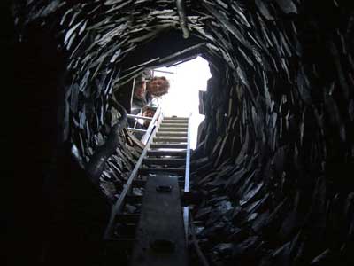 bottom of a well