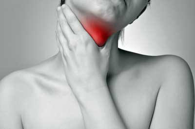 Beverly experiences a constant sore throat