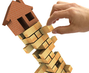 house tumbling  down
