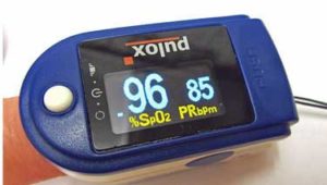 pulse oximeter for oxygen saturation testing