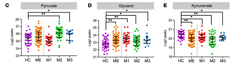 metabolites chronic fatigue syndrome