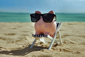 Beach piggy
