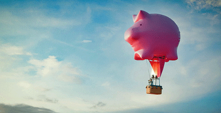 hot air balloon piggy