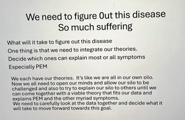A slide from the meeting