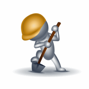 Worker digging