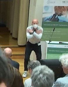 Christian Puta started his presentation off with a short stand to sit exercise 